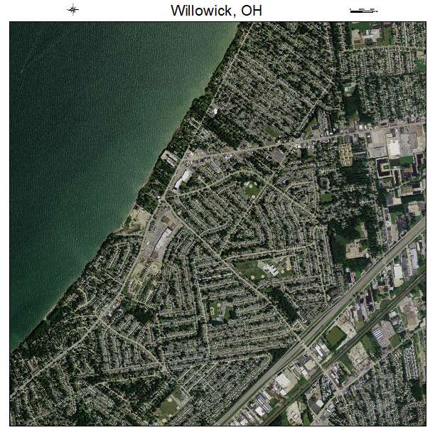 Willowick, OH air photo map