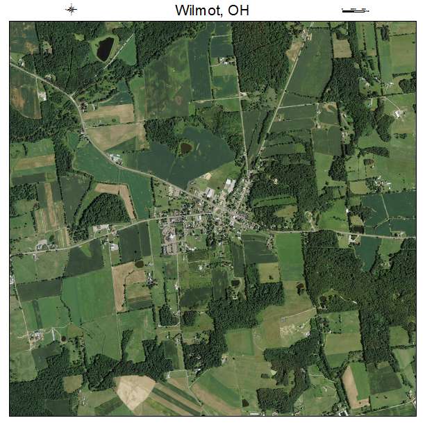 Wilmot, OH air photo map