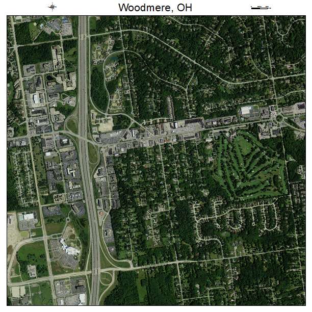Woodmere, OH air photo map