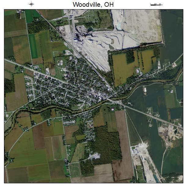 Woodville, OH air photo map