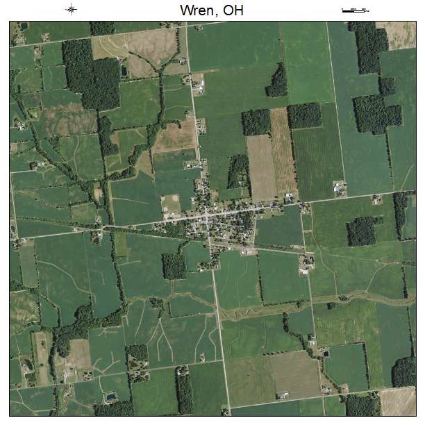 Wren, OH air photo map