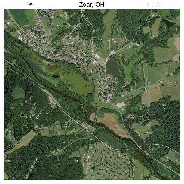 Zoar, OH air photo map