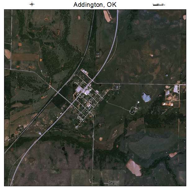 Addington, OK air photo map