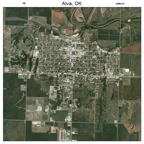 Alva, OK air photo map