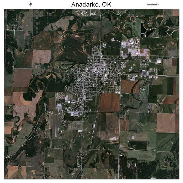 Anadarko, OK air photo map