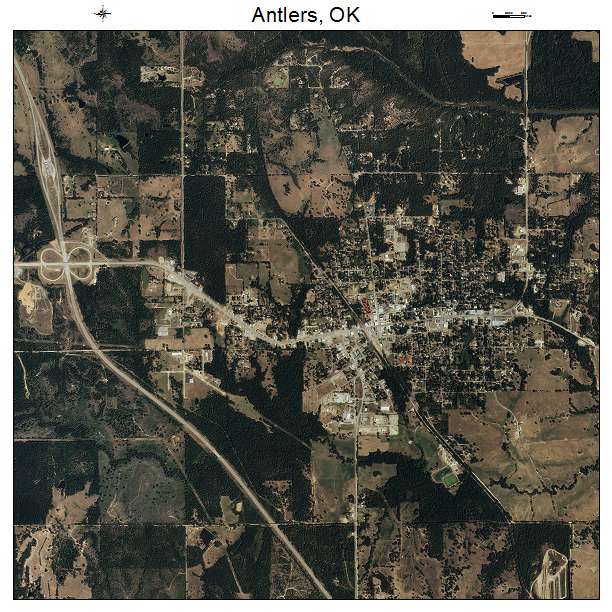 Antlers, OK air photo map