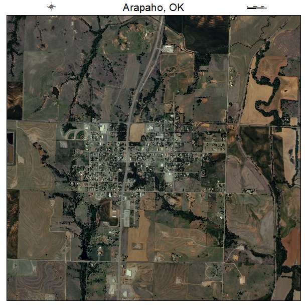 Arapaho, OK air photo map