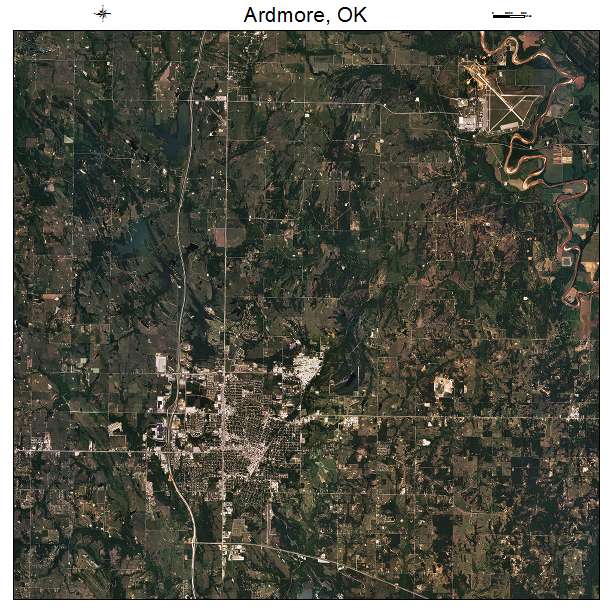 Aerial Photography Map Of Ardmore Ok Oklahoma