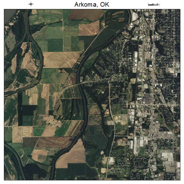 Arkoma, OK air photo map