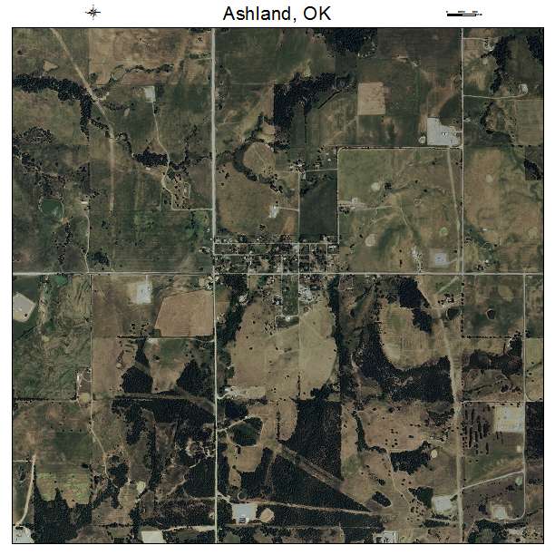 Ashland, OK air photo map