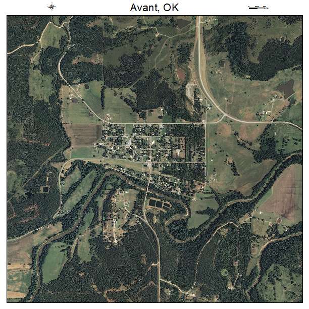 Avant, OK air photo map