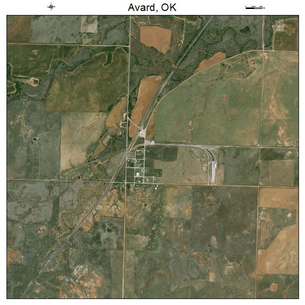 Avard, OK air photo map