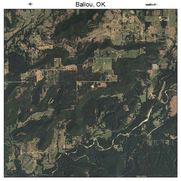 Ballou, OK air photo map