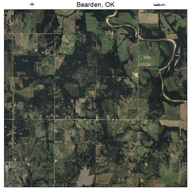 Bearden, OK air photo map