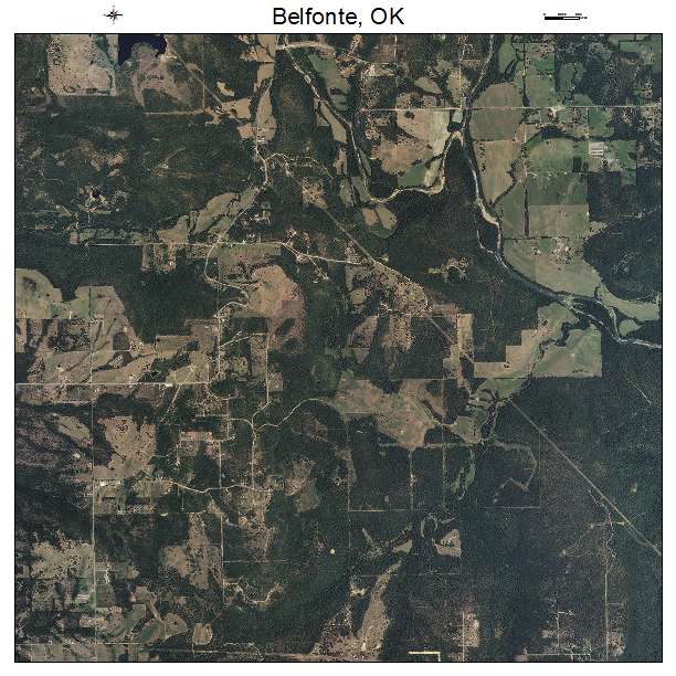 Belfonte, OK air photo map