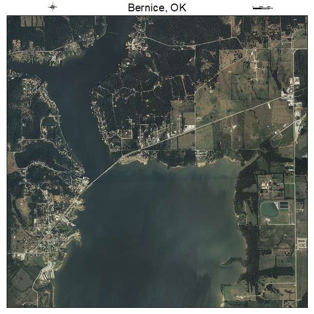 Bernice, OK air photo map
