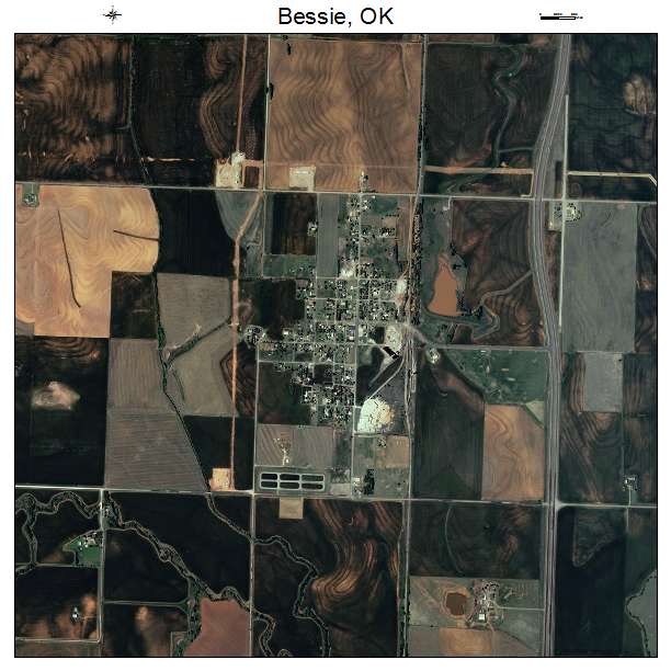 Bessie, OK air photo map