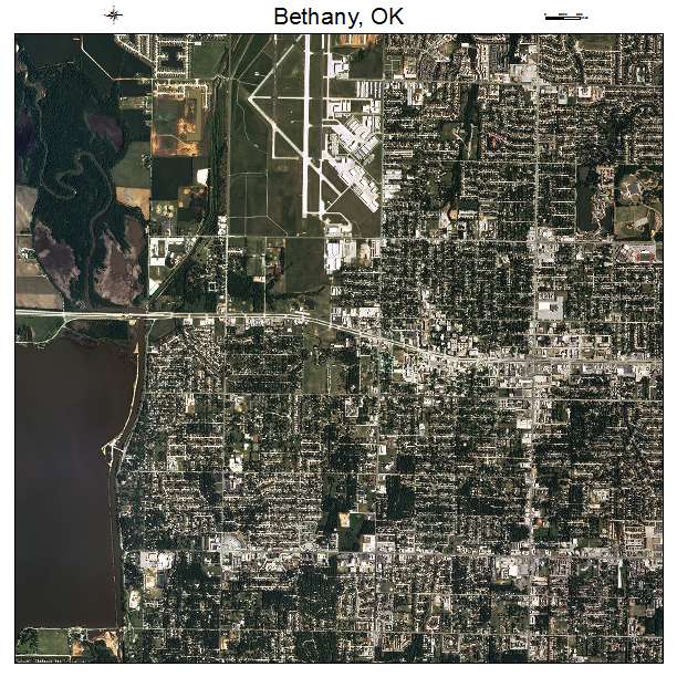 Bethany, OK air photo map