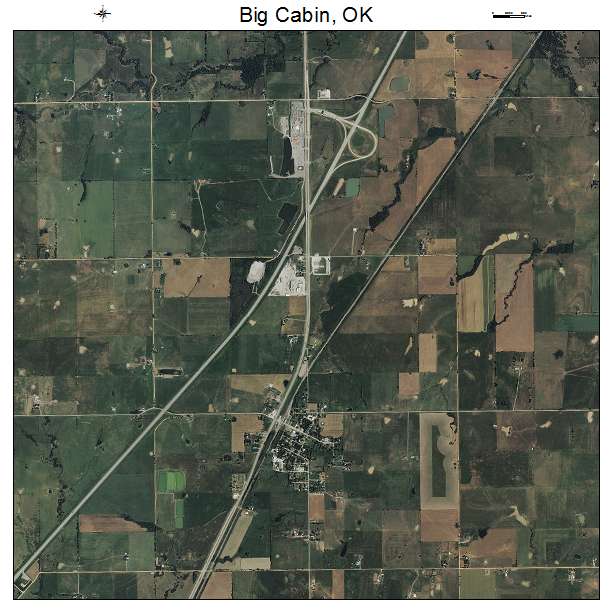 Big Cabin, OK air photo map