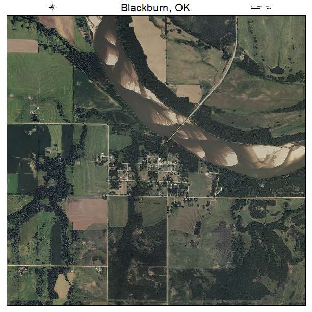 Blackburn, OK air photo map