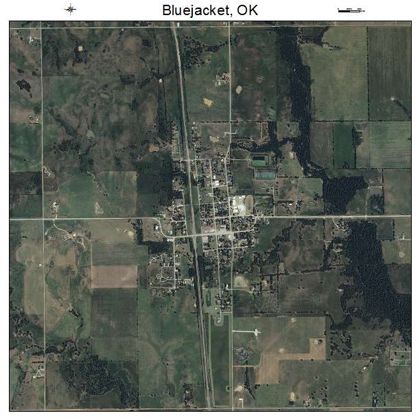 Bluejacket, OK air photo map