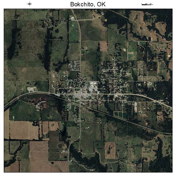 Bokchito, OK air photo map