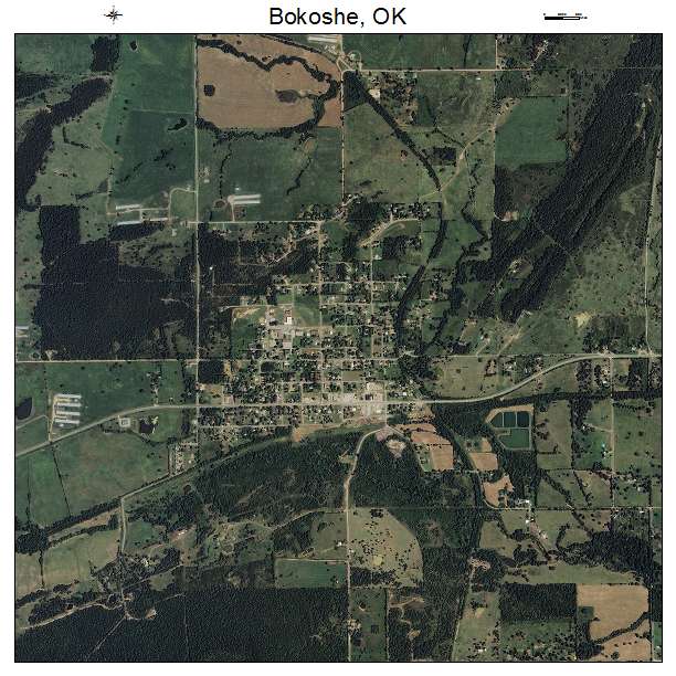 Bokoshe, OK air photo map