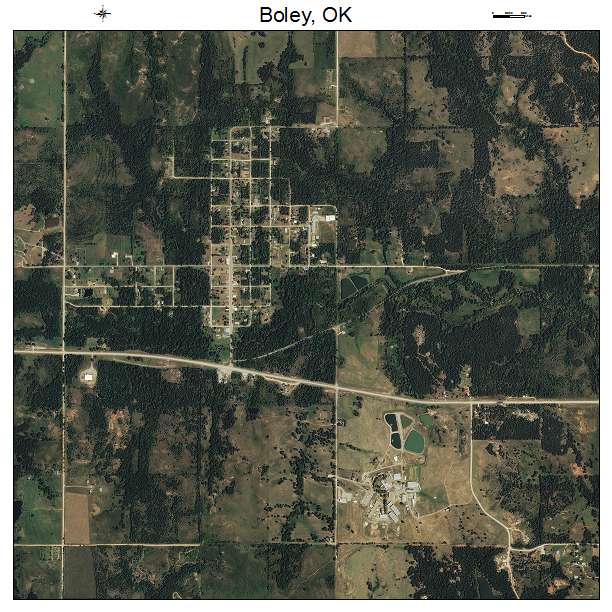 Boley, OK air photo map