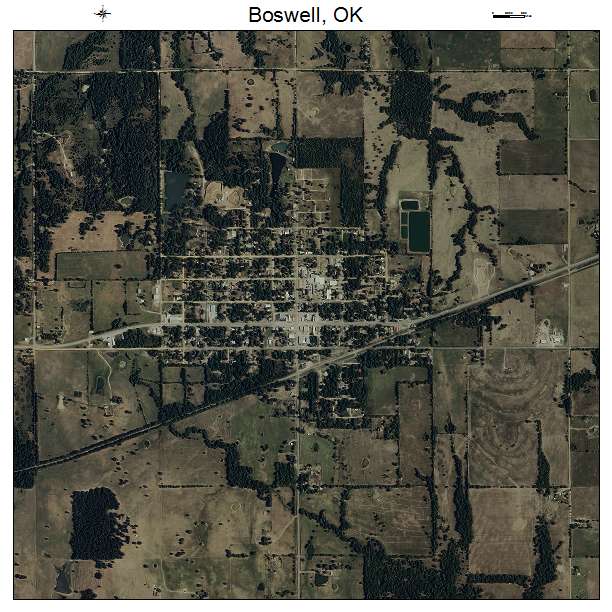 Boswell, OK air photo map