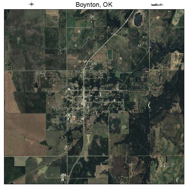 Boynton, OK air photo map