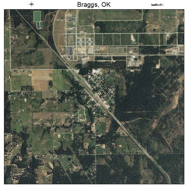 Braggs, OK air photo map