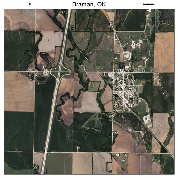 Braman, OK air photo map