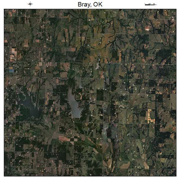 Bray, OK air photo map