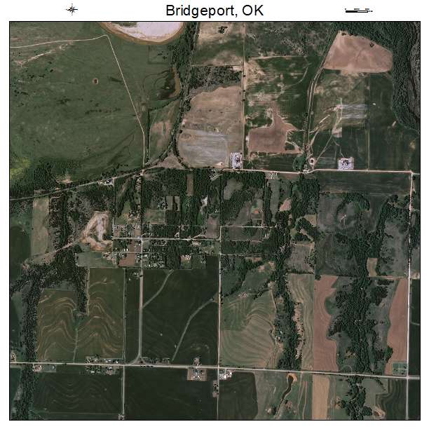 Bridgeport, OK air photo map