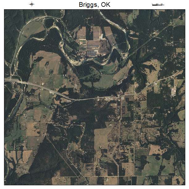 Briggs, OK air photo map