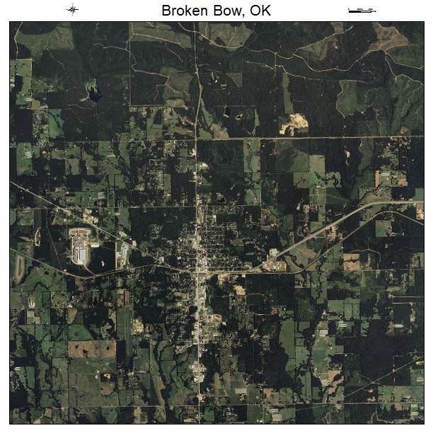 Broken Bow, OK air photo map