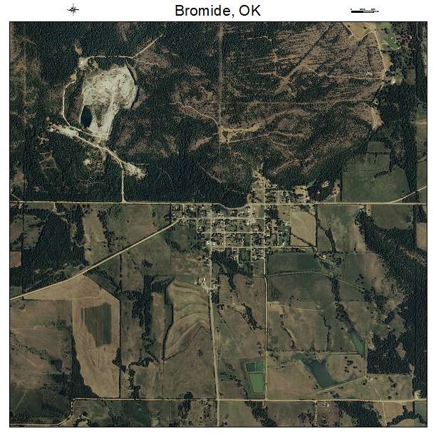 Bromide, OK air photo map