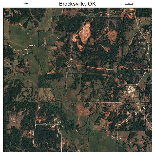 Brooksville, OK air photo map