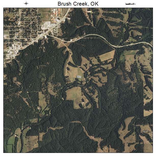 Brush Creek, OK air photo map