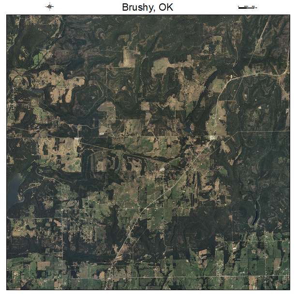 Brushy, OK air photo map