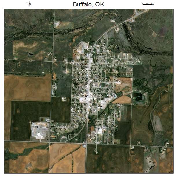 Buffalo, OK air photo map