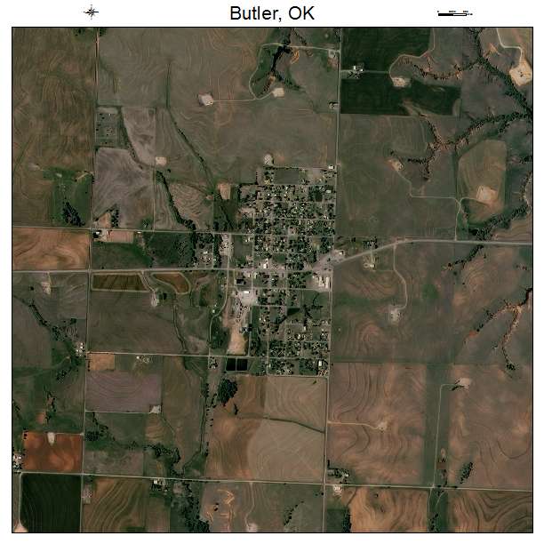 Butler, OK air photo map