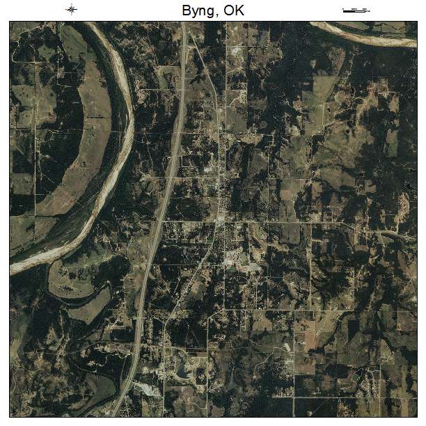 Byng, OK air photo map