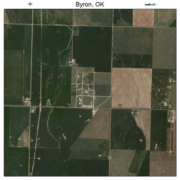 Byron, OK air photo map