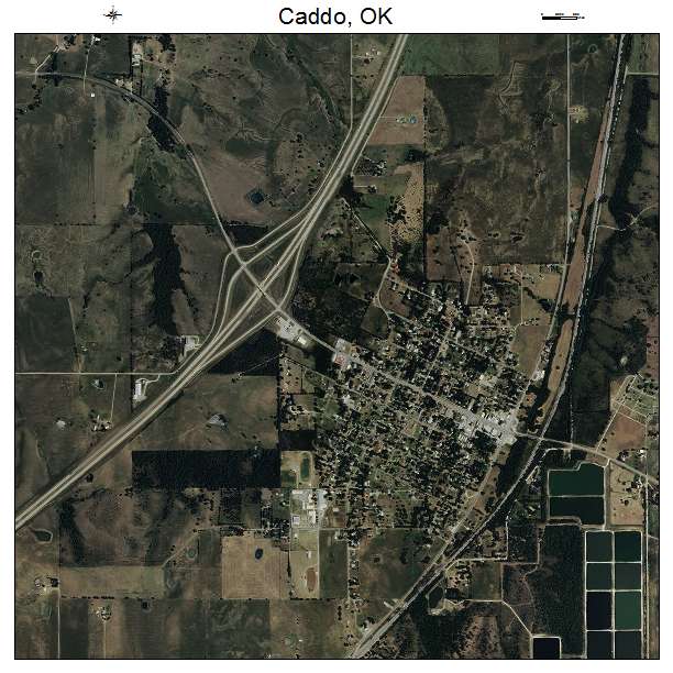 Caddo, OK air photo map