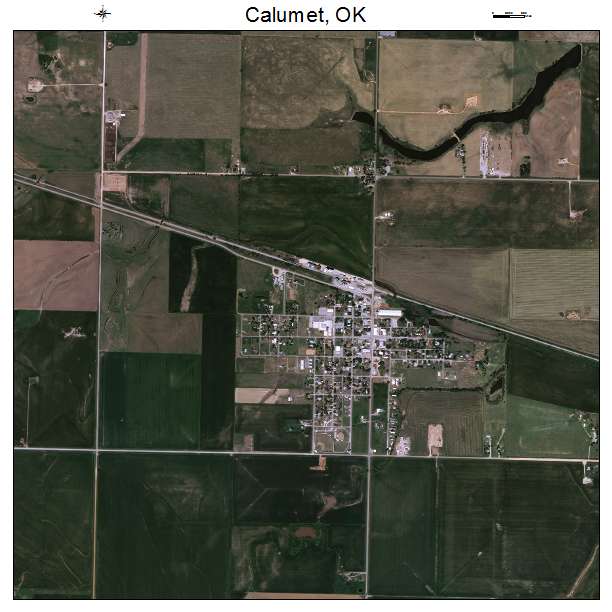 Calumet, OK air photo map