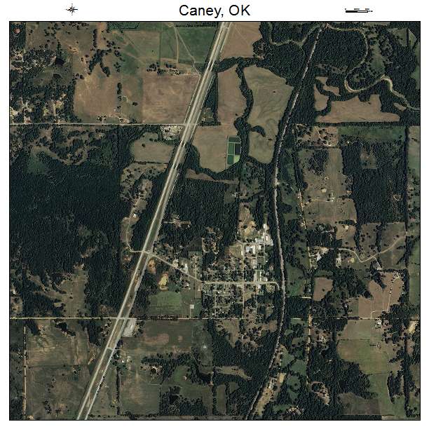 Caney, OK air photo map
