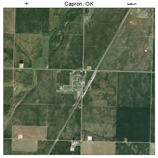 Capron, OK air photo map