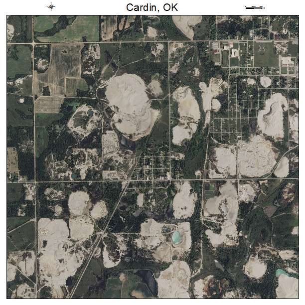 Cardin, OK air photo map