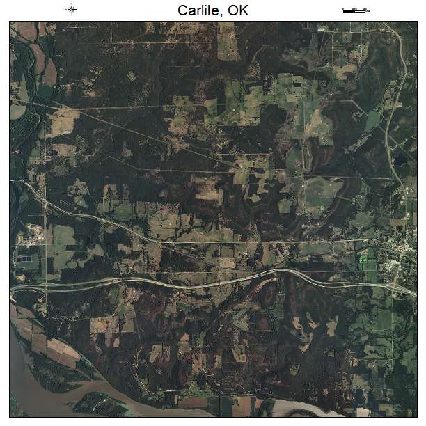 Carlile, OK air photo map